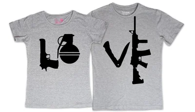 Прикольные футболки: Парные - Любовь Оружие